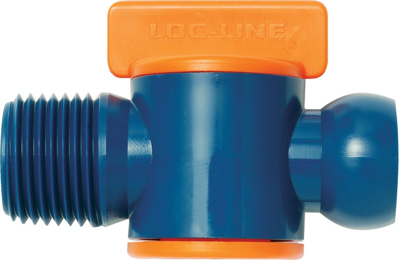 Loc-Line - 32092 Coolant Hose Component, Acetal Copolymer, Valve, 1/2" Hose ID, 1/2" NPT Male, 100 PSI (Pack of 2)
